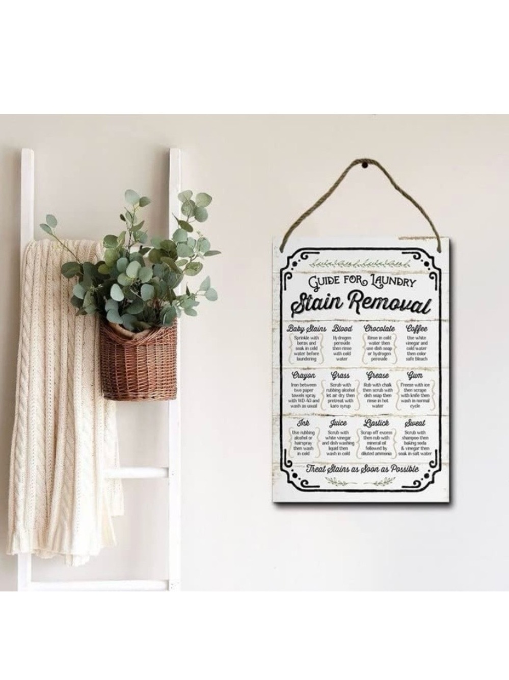 Vintage Style Laundry Stain Removal Guide Metal Tin Sign 8x12 - Picture 8 of 9
